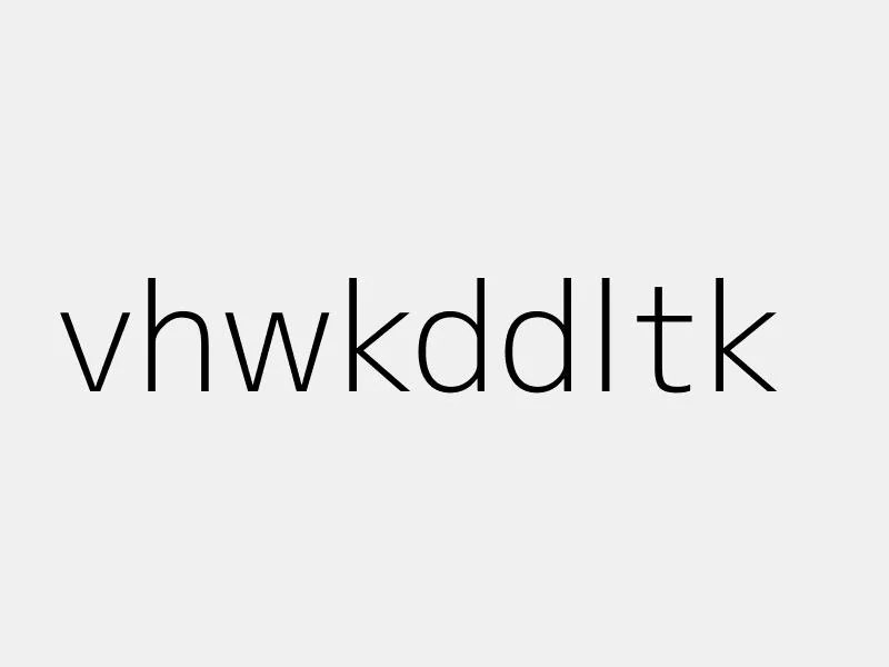 vhwkddltk